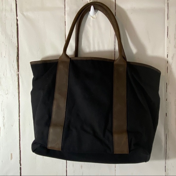 Beryll Black & Brown Canvas Leather Tote with studded design - Picture 4 of 17